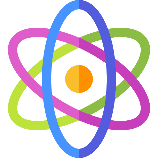 Science atom atomic structure chemistry icon Science atom atomic structure chemistry icon