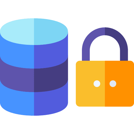Database database padlock security icon Database database padlock security icon