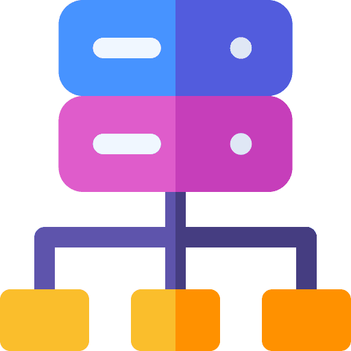 Database database system connection icon Database database system connection icon