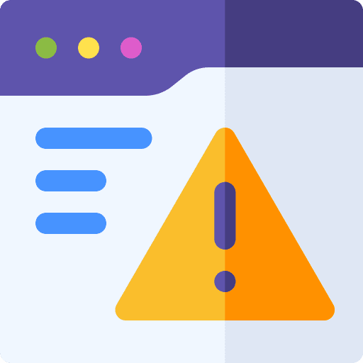 Warning web page exclamation mark warning icon Warning web page exclamation mark warning icon