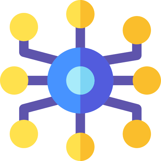 Processor device networking chip icon Processor device networking chip icon