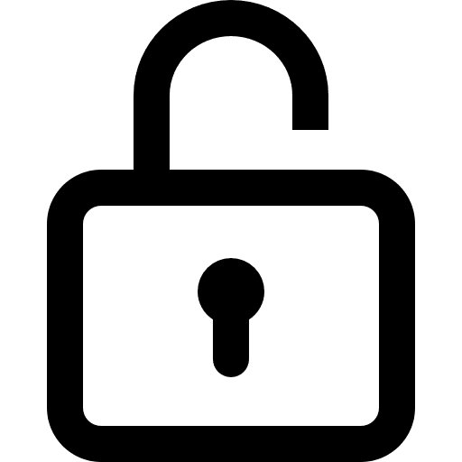 Unlock unlock tools and utensils lock icon
