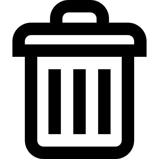 Trash can tools and utensils trash interface icon