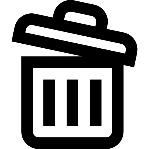 Trash can basket interface bin icon