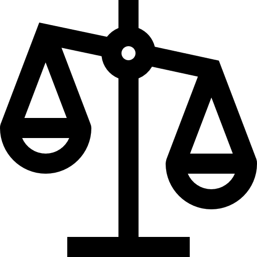 Balance justice scale laws inequality icon
