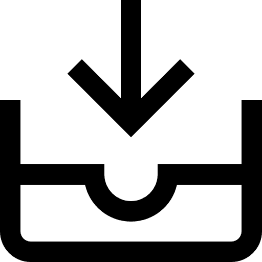 Inbox direction multimedia option down arrow icon