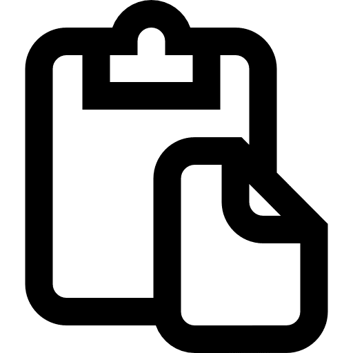 Paste button paper clipboard icon