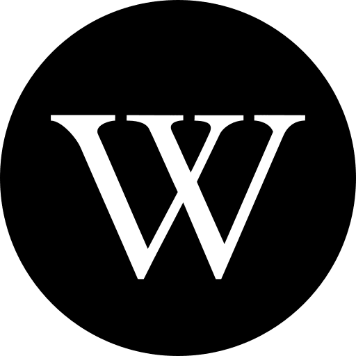 Social wikipedia symbol letter icon