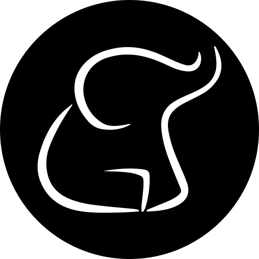 Social symbol logo elephant icon