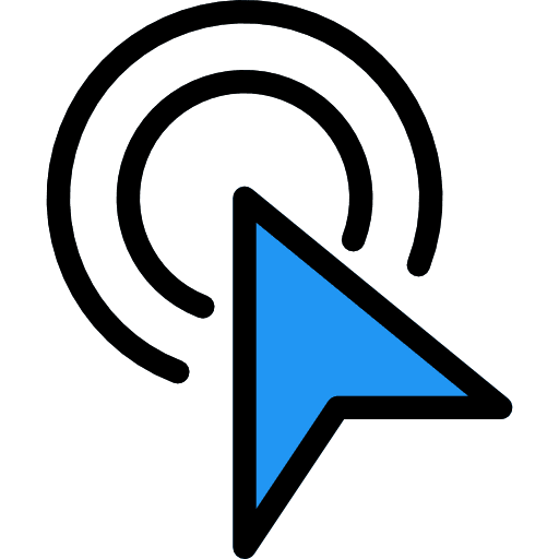 Clicking shapes and symbols cursor arrows icon Clicking shapes and symbols cursor arrows icon