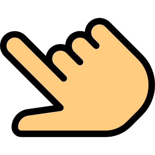 Clicking tap outlined hands and gestures icon Clicking tap outlined hands and gestures icon