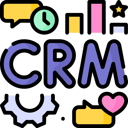 Crm business and finance interface internet icon