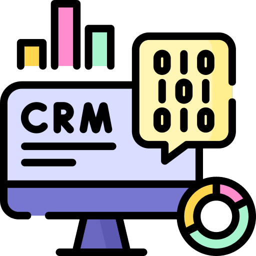 Crm software screen binary icon