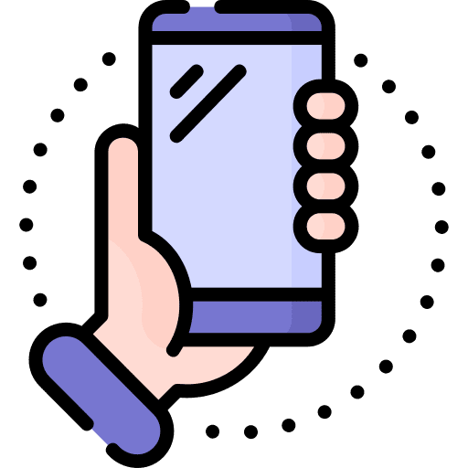 Smartphone connections tools and utensils hand icon