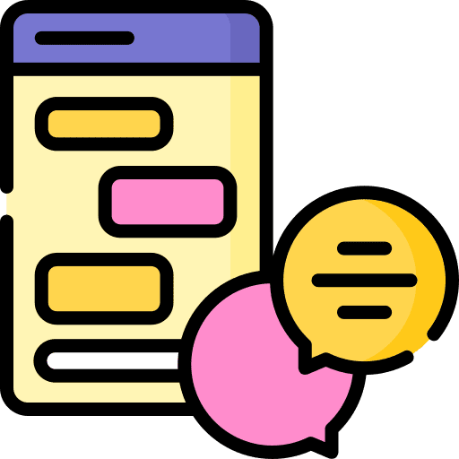 Chat device electronics phone icon Chat device electronics phone icon