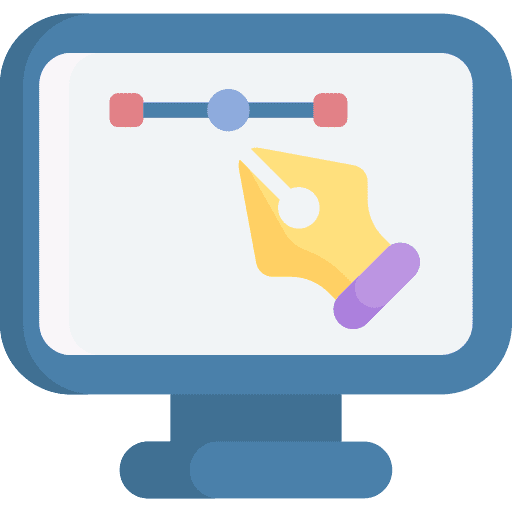 Vector multimedia graphic design art and design icon