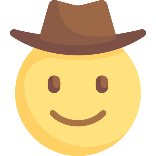 Cowboy feelings emoticons smileys icon