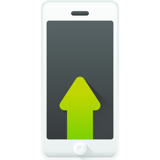Call up arrow telephone smartphone icon