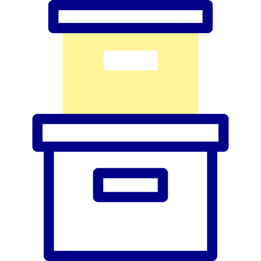 Cardboard box office archive icon