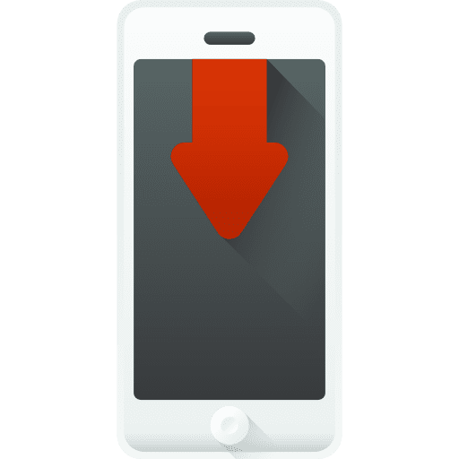 Hang up down arrow communication ending icon