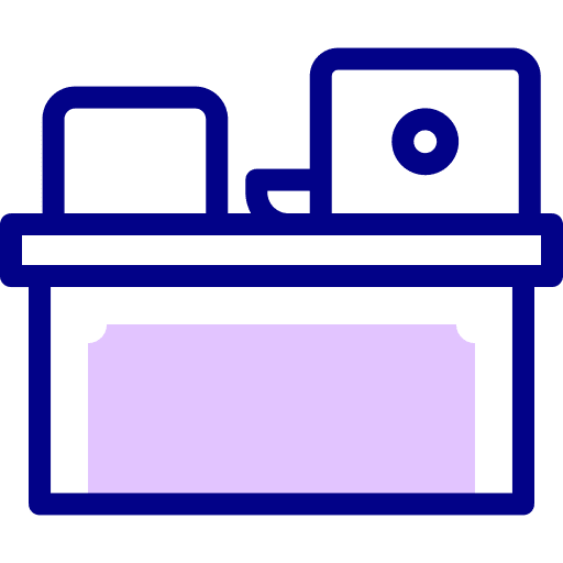Desk desk chair laptop icon Desk desk chair laptop icon