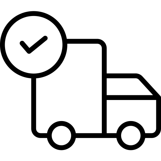 Cargo truck check trucking deliver icon