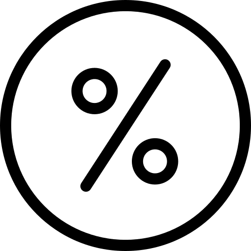 Discount sale shapes percentage icon