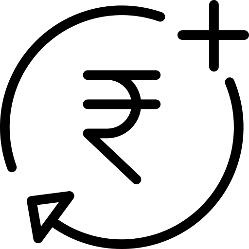 Rupees rupees add button money icon