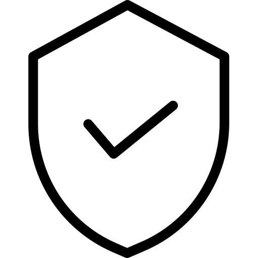 Security safe box okay check icon