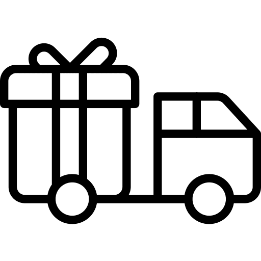 Cargo truck shipping and delivery automobile delivery icon