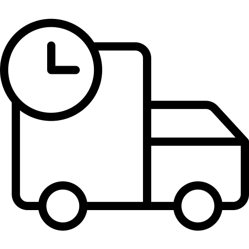 Delivery truck time and date transportation vehicle icon