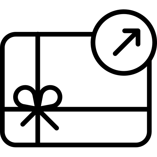 Gift card commerce and shopping card voucher icon