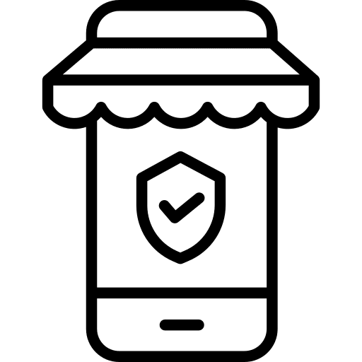 Secure shopping commerce and shopping marketing shopping icon