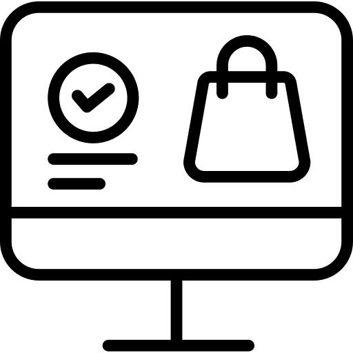Ecommerce web computer ecommerce icon