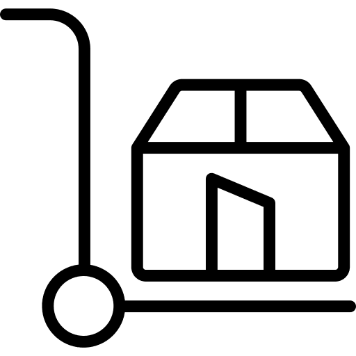 Logistic shipping and delivery tools and utensils box icon