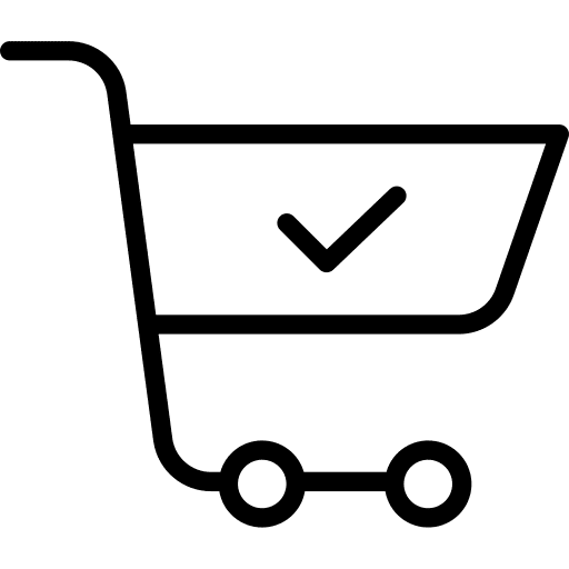 Shopping cart shopping cart commercial checked icon
