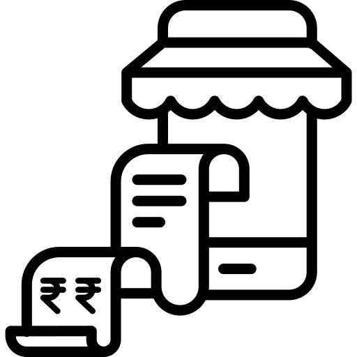 Invoice commerce and shopping mobile ecommerce icon