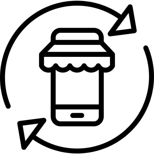 Shopping online order mobile ecommerce icon