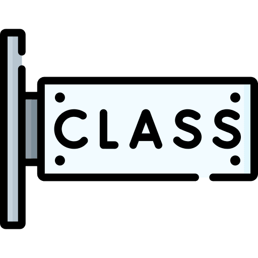 Class university signaling signboard icon