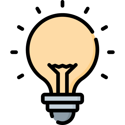 Creativity tip education solution icon