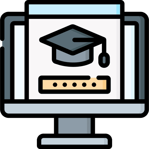 Graduation website course mortarboard icon