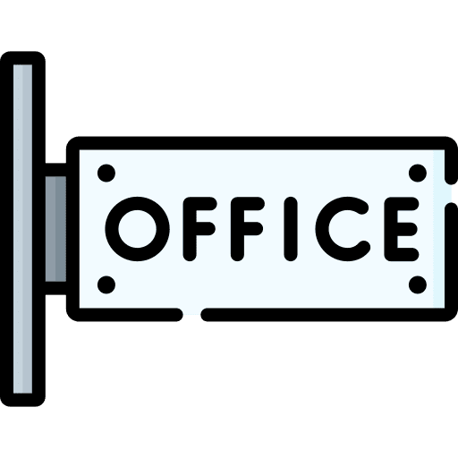 Office work signboard sign icon Office work signboard sign icon