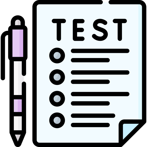Test multiple choice pencil test icon