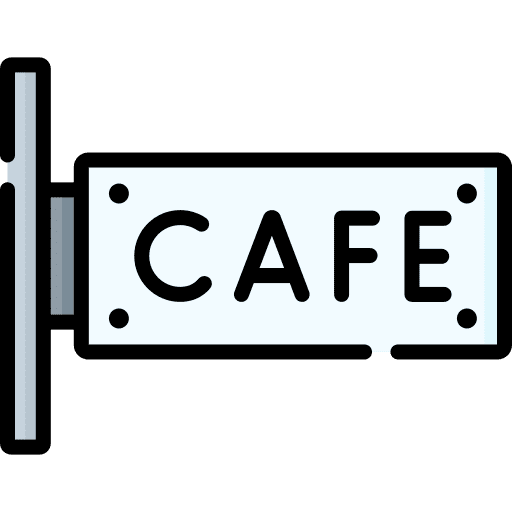 Cafe signboard coffee shop sign icon Cafe signboard coffee shop sign icon