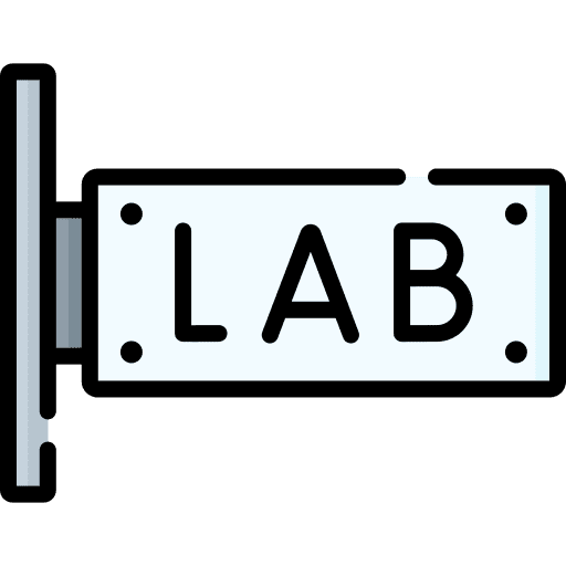 Laboratory university science signboard icon Laboratory university science signboard icon