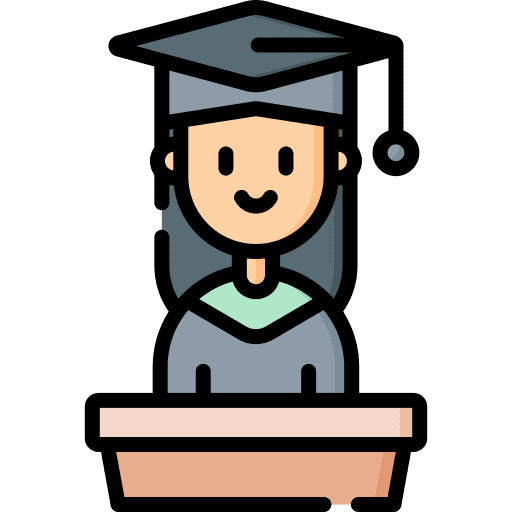 Student alumni university girl icon Student alumni university girl icon