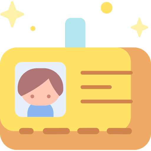 Id card user identification identity card icon