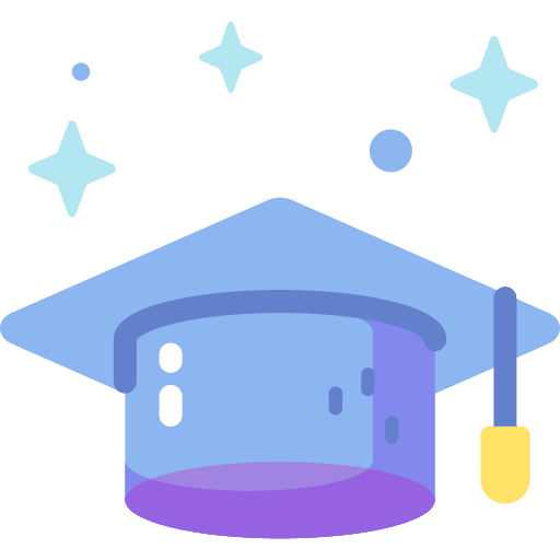 Mortarboard college school graduation hat icon