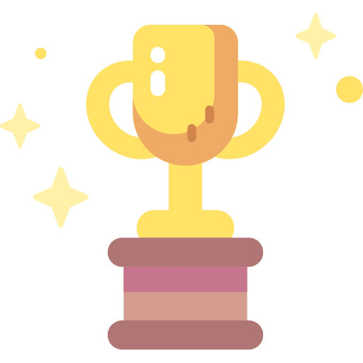 Trophy cup success award icon