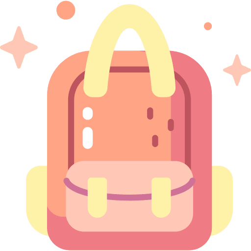 Backpack bag back to school luggage icon